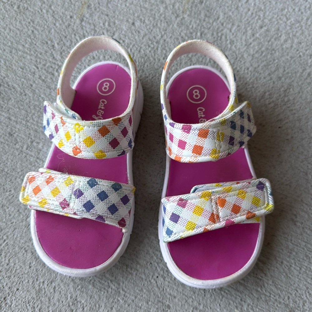 Cat & Jack Toddler Girl Sandals with Velcro Closure